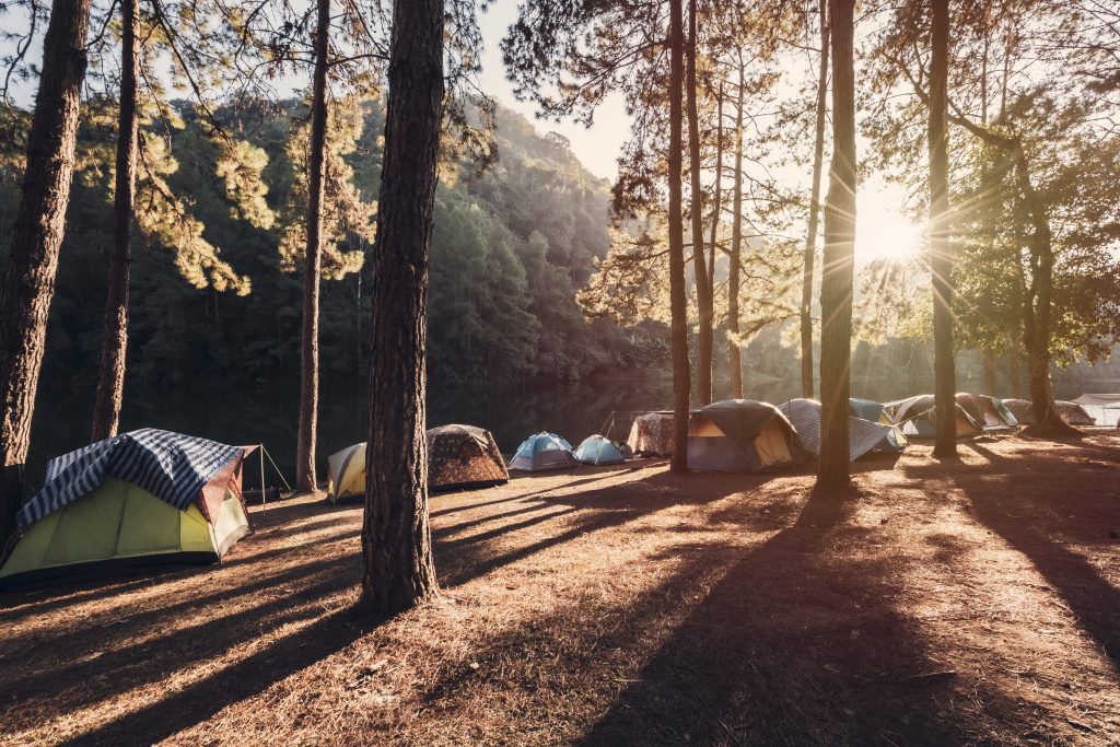 Zeltlager auf dem Campinplatz