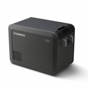 Dometic Kühlbox im Wohnzimmer der Urlaubsmessen Leipzig Stuttgart und Hamburg