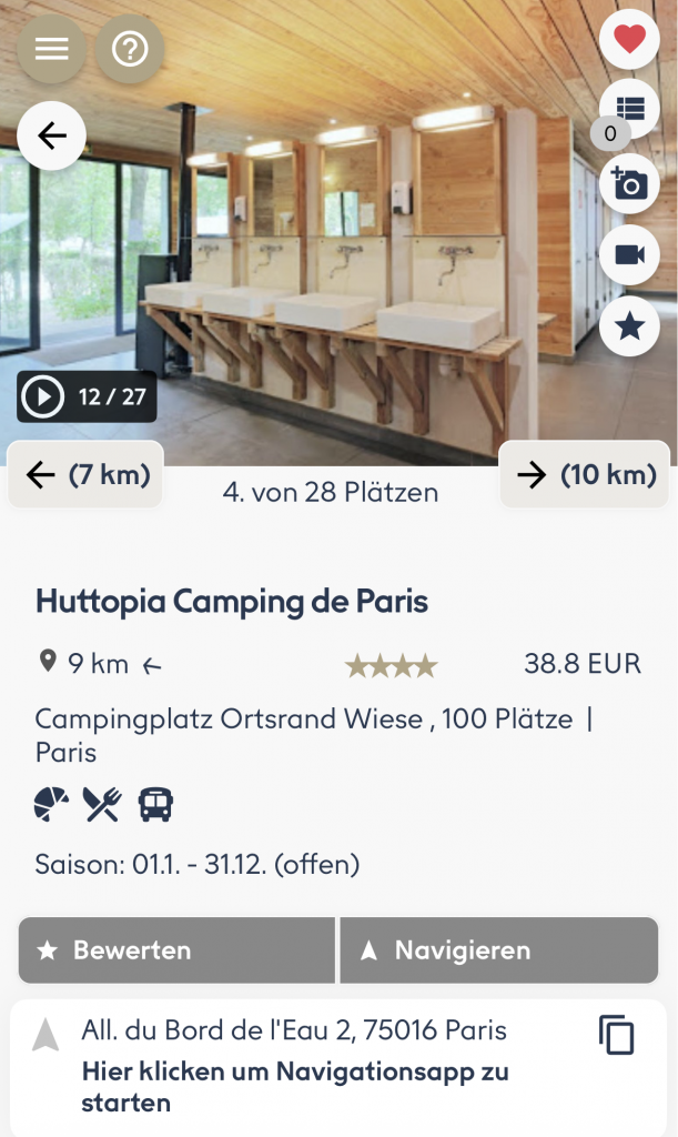 Camping de Paris Huttopia